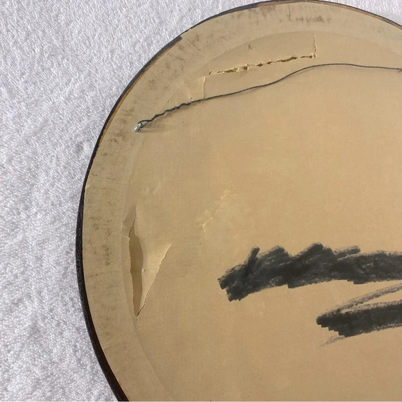 Vintage Hummel Completed Oval Framed Embroidery Art - Picture 9 of 10